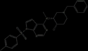 N-((3R,4R)-1-benzyl-4-methylpiperidin-3-yl)-N-methyl-7-tosyl-7H-pyrrolo[2,3-d]pyrimidin-4-amine